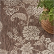Nourison Home Garden Oasis 5' x 7' Fabric Mocha Area Rug