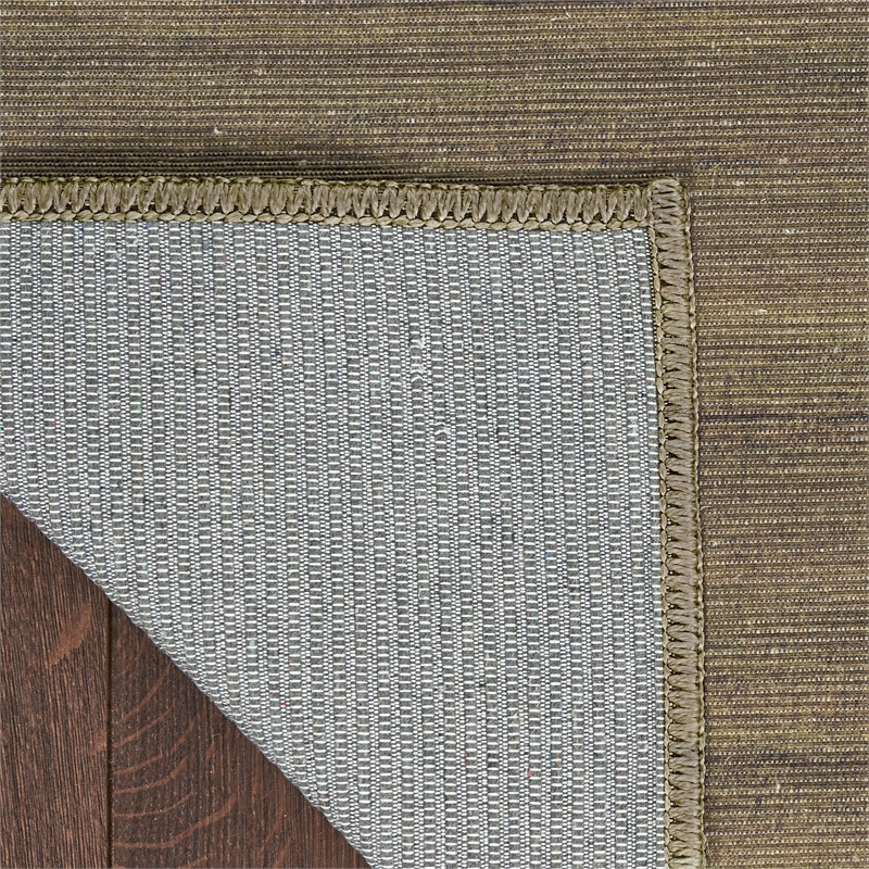 Nourison Home Washable Essentials 6' x 9' Fabric Green Area Rug