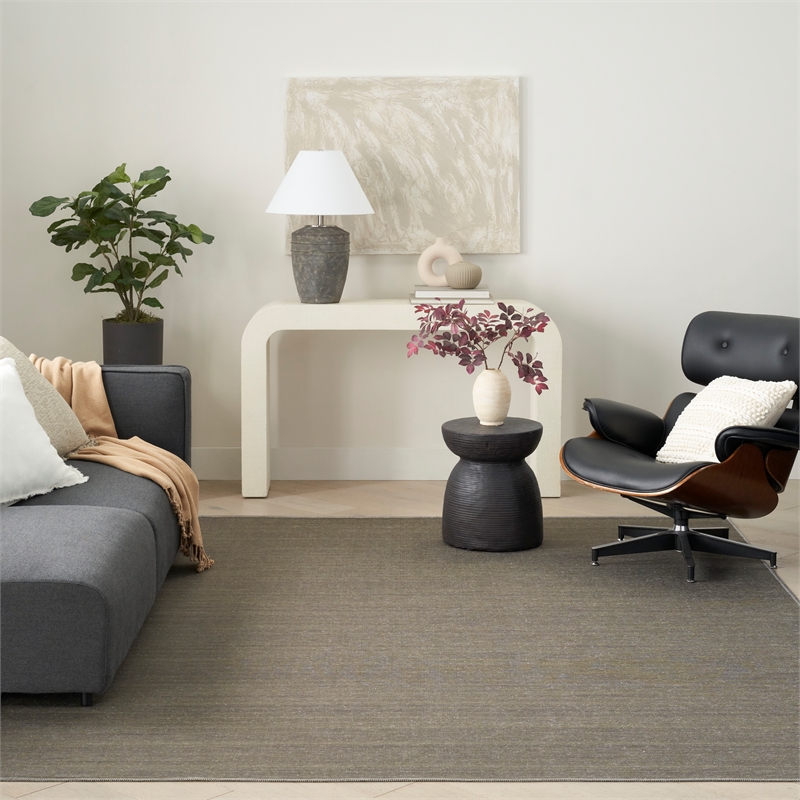 Nourison Home Washable Essentials 6' x 9' Fabric Green Area Rug