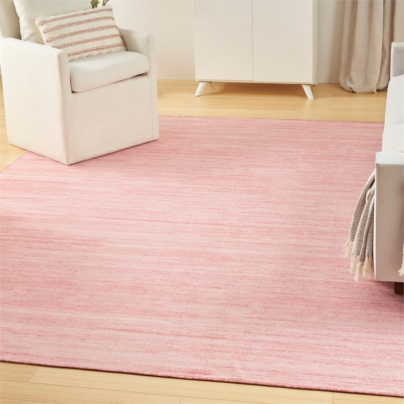Nourison Home Washable Essentials 6' x 9' Fabric Pink Area Rug