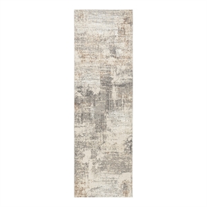 Nourison Home Eco-Friendly 8' Runner Fabric Beige Grey Area Rug
