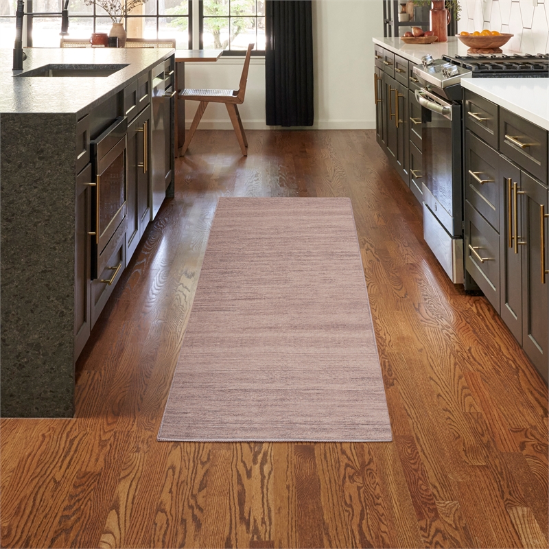 Nourison Home Washable Essentials 8' Runner Fabric Natural Area Rug