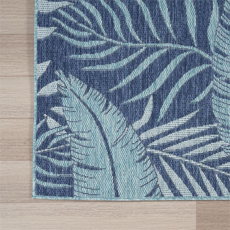 Nourison Home Garden Oasis 4' x 6' Fabric Navy Area Rug
