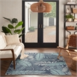 Nourison Home Garden Oasis 4' x 6' Fabric Navy Area Rug
