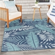 Nourison Home Garden Oasis 4' x 6' Fabric Navy Area Rug