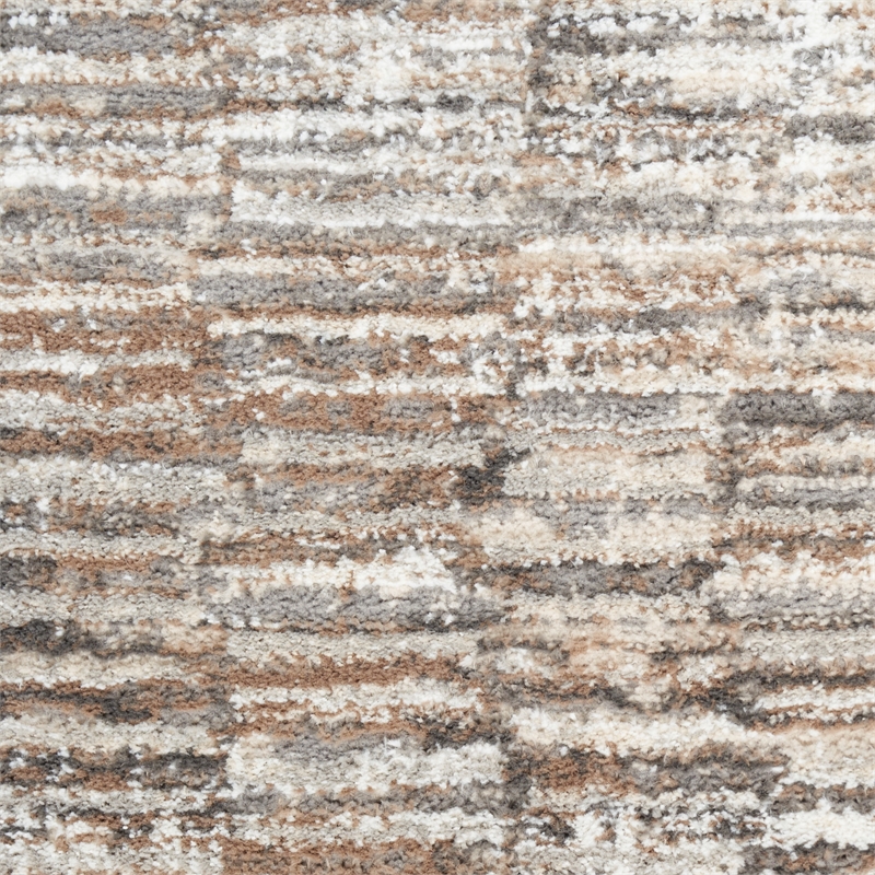 Nourison Home Eco-Friendly 8' Runner Fabric Ivory Mocha Area Rug