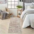 Nourison Home Eco-Friendly 8' Runner Fabric Ivory Mocha Area Rug