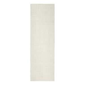 Nourison Home Eco-Friendly 8' Runner Fabric Ivory Area Rug