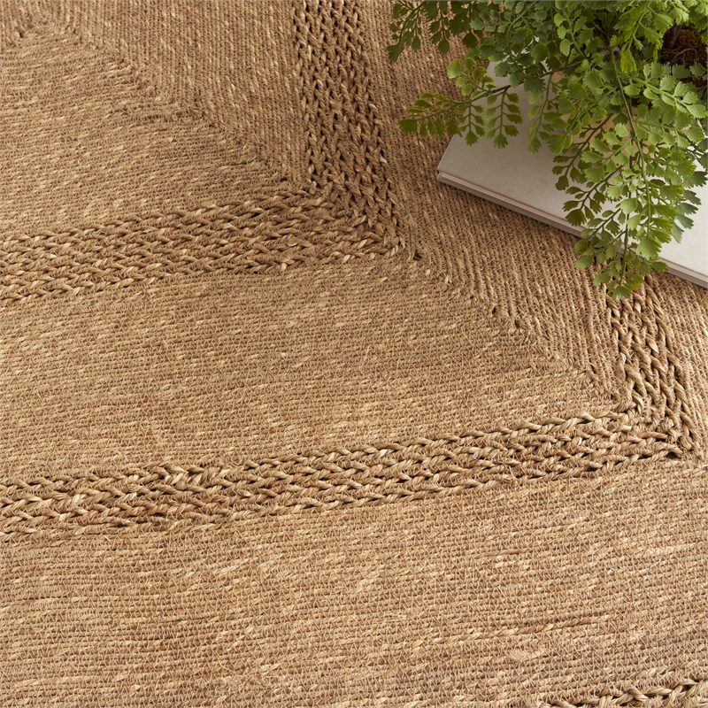 Nourison Home Natural Seagrass 6' x 9' Fabric Natural Area Rug