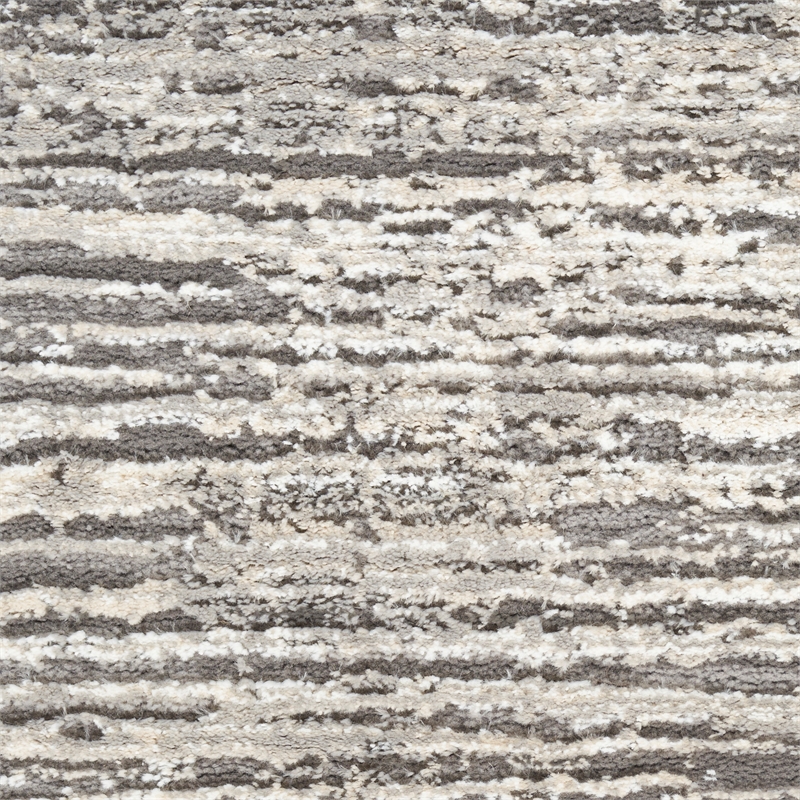 Nourison Home Eco-Friendly 6' x 9' Fabric Ivory Grey Area Rug