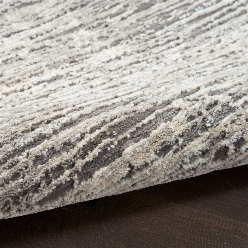 Nourison Home Eco-Friendly 6' x 9' Fabric Ivory Grey Area Rug