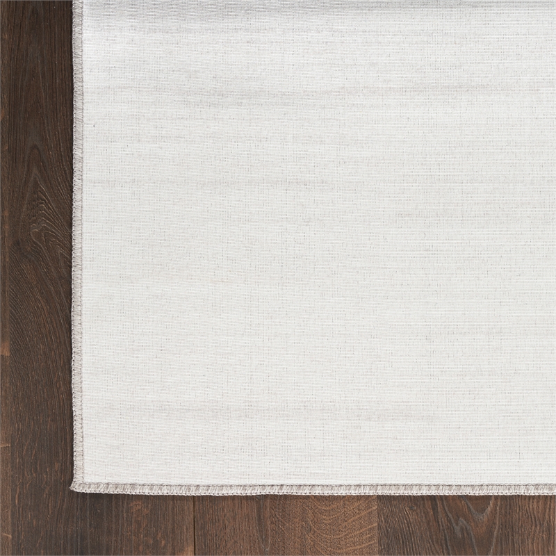 Nourison Home Washable Essentials 9' x 12' Fabric Ivory Grey Area Rug