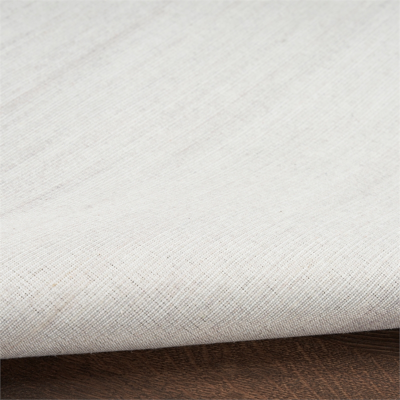 Nourison Home Washable Essentials 9' x 12' Fabric Ivory Grey Area Rug