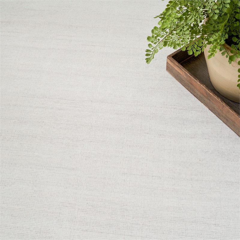 Nourison Home Washable Essentials 9' x 12' Fabric Ivory Grey Area Rug