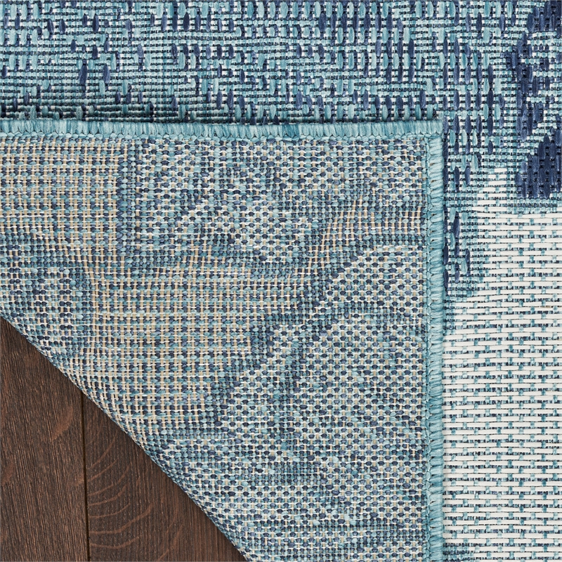 Nourison Home Garden Oasis 4' x 6' Fabric Blue Area Rug