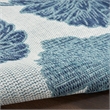 Nourison Home Garden Oasis 4' x 6' Fabric Blue Area Rug