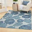 Nourison Home Garden Oasis 4' x 6' Fabric Blue Area Rug