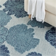 Nourison Home Garden Oasis 4' x 6' Fabric Blue Area Rug