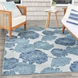 Nourison Home Garden Oasis 4' x 6' Fabric Blue Area Rug