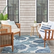 Nourison Home Garden Oasis 4' x 6' Fabric Blue Area Rug