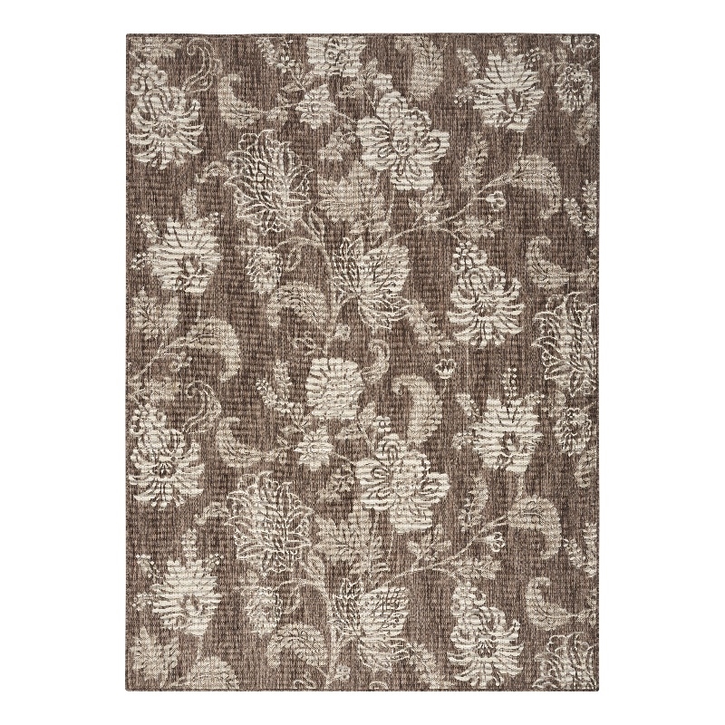 Nourison Home Garden Oasis 4' x 6' Fabric Mocha Area Rug
