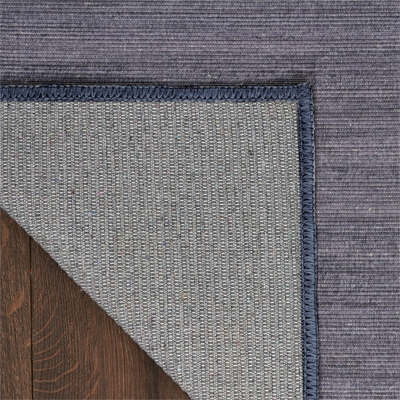 Nourison Home Washable Essentials 5' x 7' Fabric Navy Area Rug