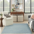 Nourison Home Washable Essentials 5' x 7' Fabric Aqua Area Rug
