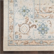 Nourison Home Astra Machine Washable 8' x 10' Fabric Ivory Blue Area Rug