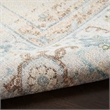 Nourison Home Astra Machine Washable 8' x 10' Fabric Ivory Blue Area Rug