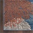 Nourison Pompeii 6' x 9' Blue Multicolor Fabric Nautical & Beach Area Rug