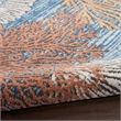 Nourison Pompeii 6' x 9' Blue Multicolor Fabric Nautical & Beach Area Rug