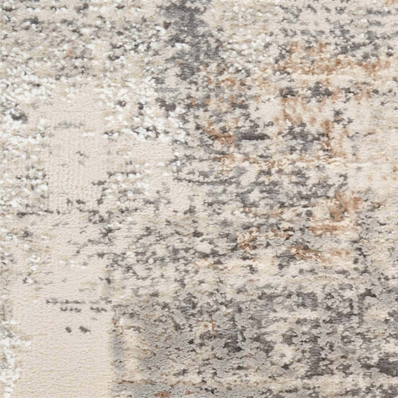 Nourison Home Eco-Friendly 5' x 7' Fabric Beige Grey Area Rug