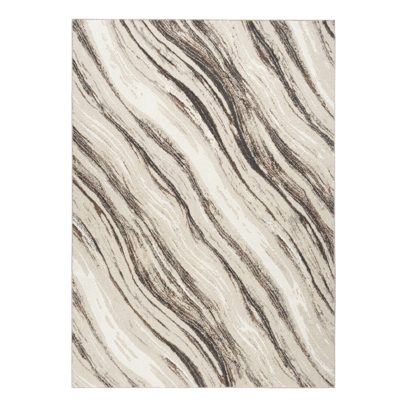 Nourison Home Eco-Friendly 5' x 7' Fabric Beige Grey Area Rug