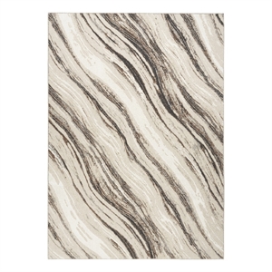 Nourison Home Eco-Friendly 5' x 7' Fabric Beige Grey Area Rug
