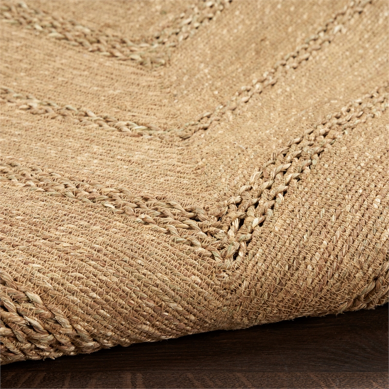 Nourison Home Natural Seagrass 8' x 10' Fabric Natural Area Rug