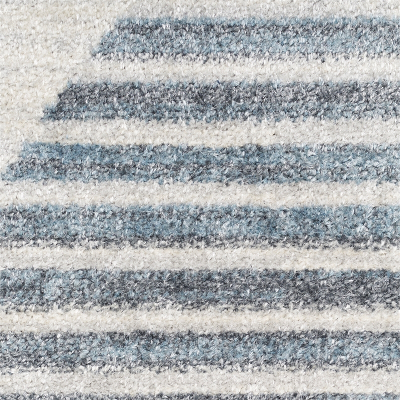 Nourison Home Astra Machine Washable 6' Runner Fabric Ivory Blue Area Rug