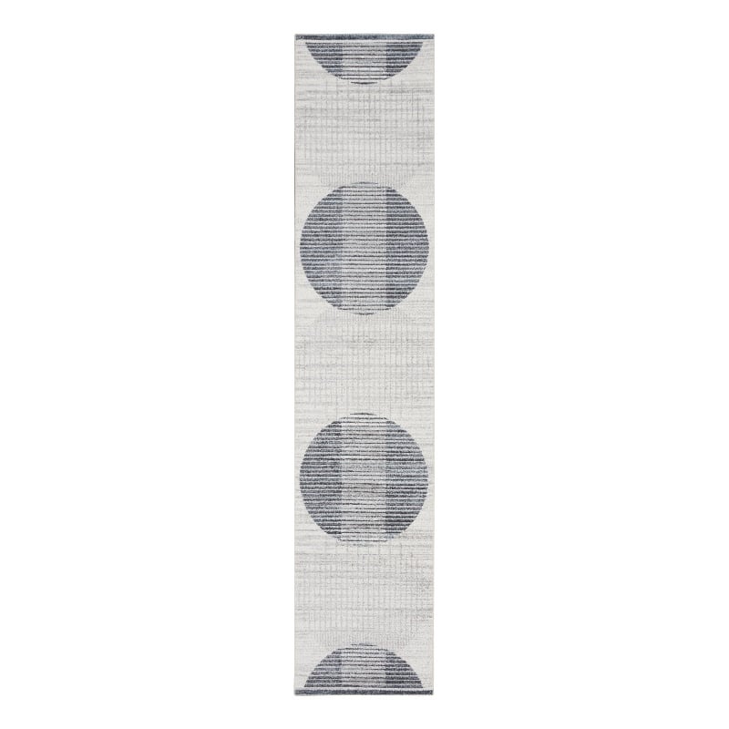 Nourison Home Astra Machine Washable 6' Runner Fabric Ivory Blue Area Rug