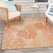 Nourison Home Garden Oasis 4' x 6' Fabric Coral Area Rug