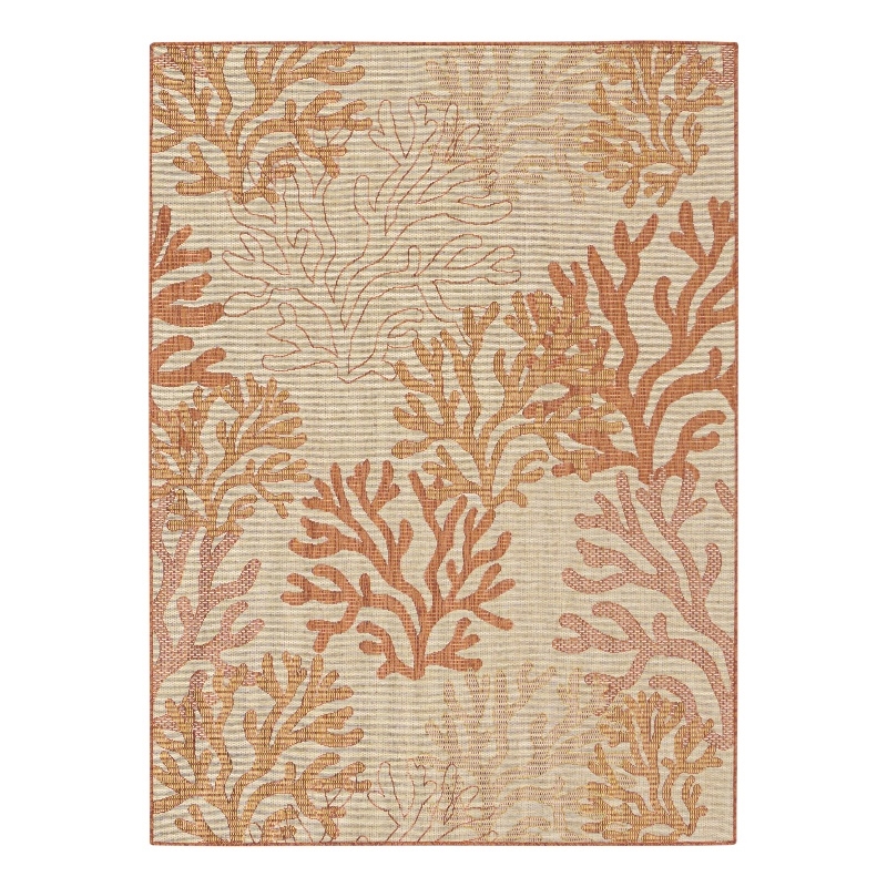 Nourison Home Garden Oasis 4' x 6' Fabric Coral Area Rug