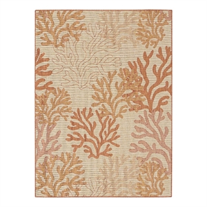 Nourison Home Garden Oasis 4' x 6' Fabric Coral Area Rug