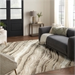 Nourison Home Eco-Friendly 9' x 12' Fabric Beige Grey Area Rug