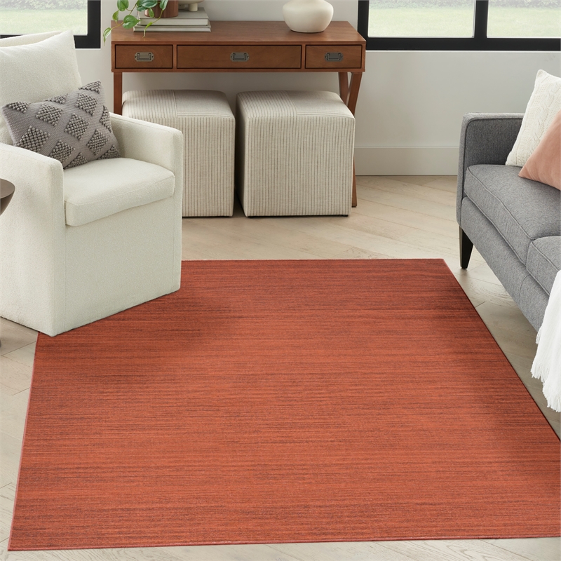 Nourison Home Washable Essentials 5' x 7' Fabric Brick Area Rug