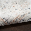 Nourison Home Astra Machine Washable 6' Runner Fabric Light Blue Area Rug