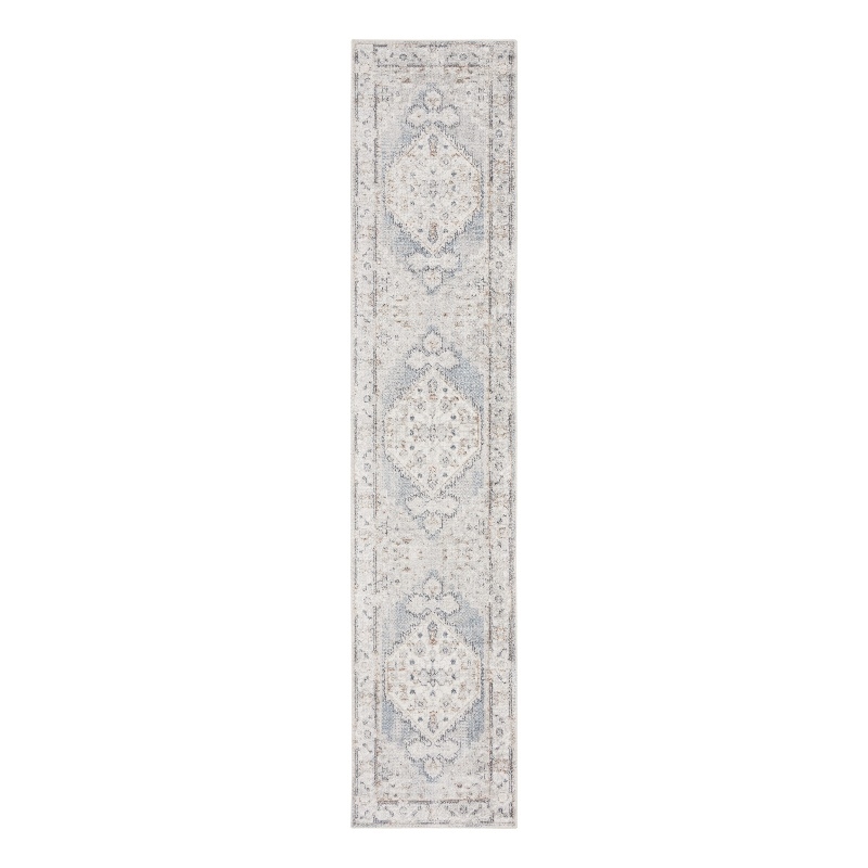 Nourison Home Astra Machine Washable 6' Runner Fabric Light Blue Area Rug