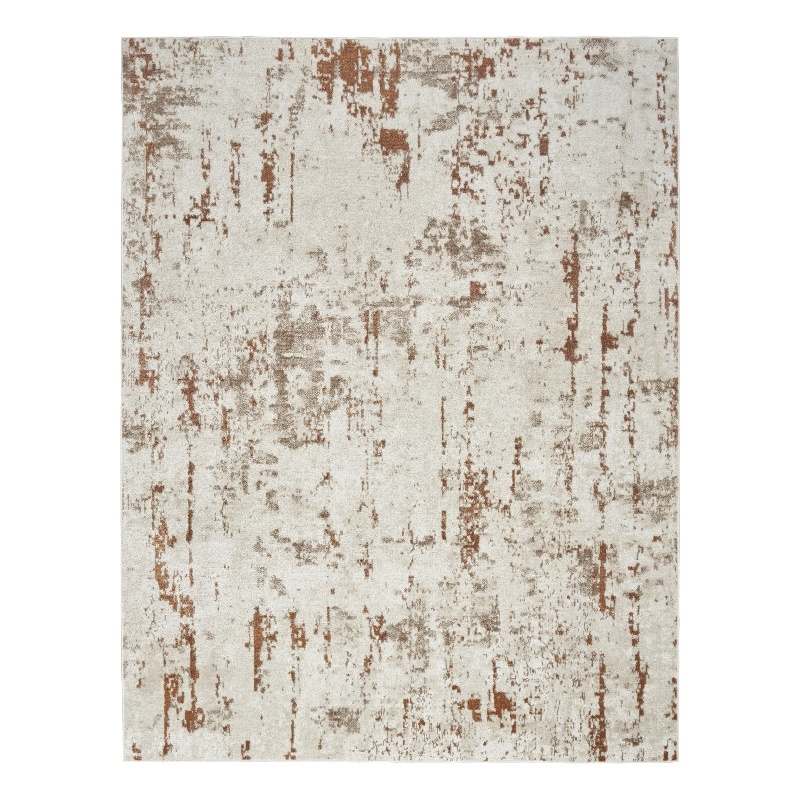 Nourison Concerto 9' x 12' Ivory Rust Fabric Modern Area Rug (9' x 12')