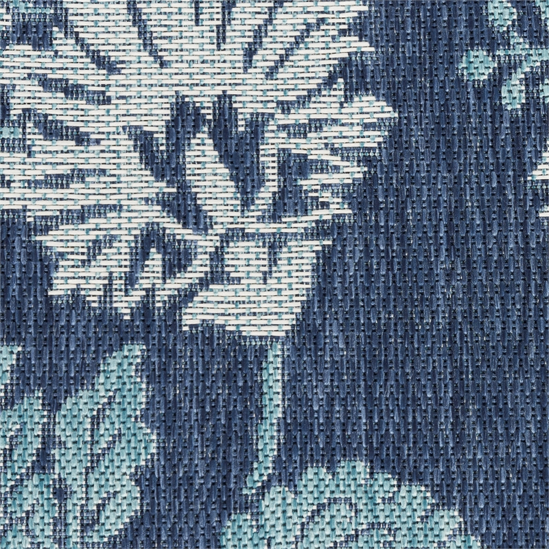 Nourison Home Garden Oasis 6' x 9' Fabric Navy Area Rug