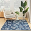 Nourison Home Garden Oasis 6' x 9' Fabric Navy Area Rug