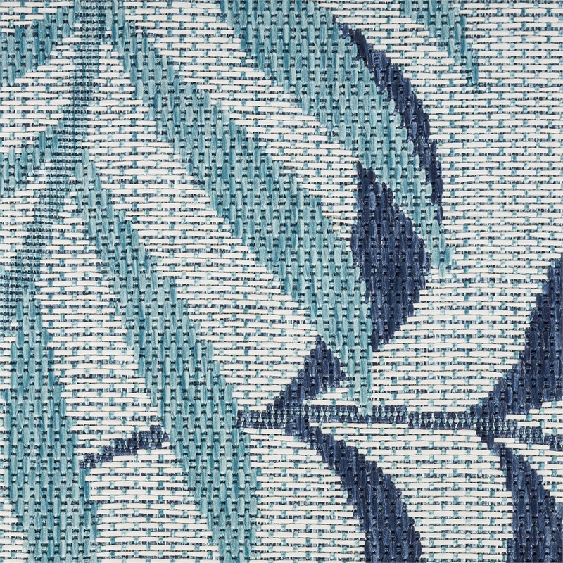 Nourison Home Garden Oasis 6' x 9' Fabric Blue Area Rug