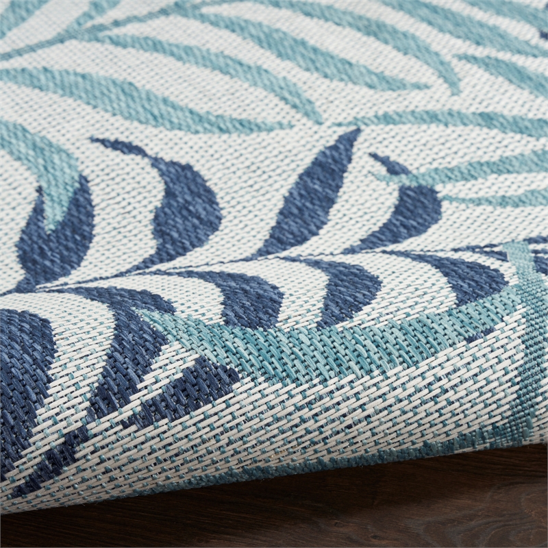 Nourison Home Garden Oasis 6' x 9' Fabric Blue Area Rug