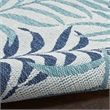 Nourison Home Garden Oasis 6' x 9' Fabric Blue Area Rug